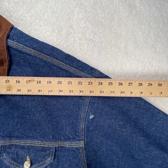 VTG Carhartt Trucker Jacket Aztec Blanket Lined Mens XL PJB008‎ Steel Blue NWT - Picture 10 of 16